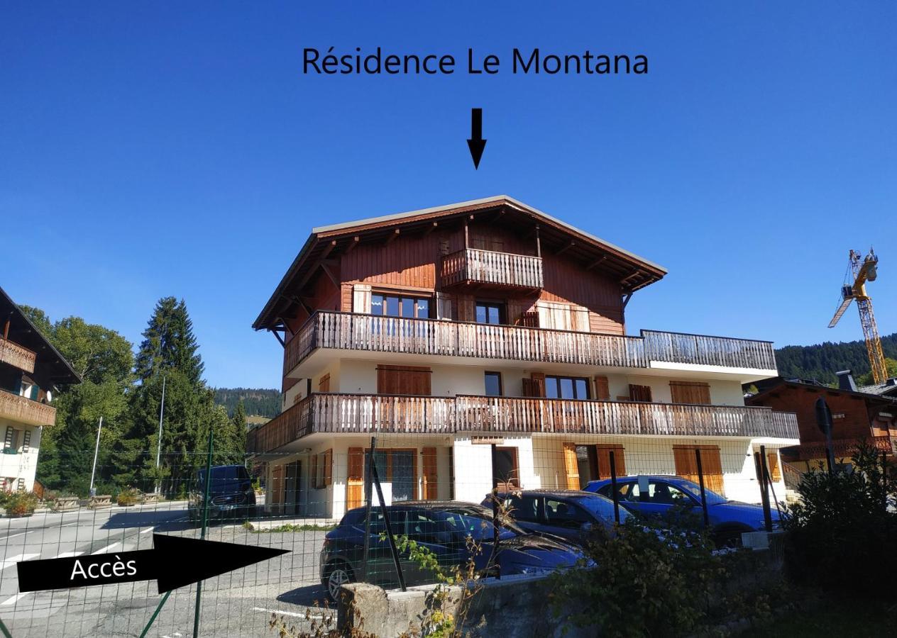 Le Montana - Studio Rue Du Centre - Cosy Et Montagnard - Navette Les Gets Exterior foto
